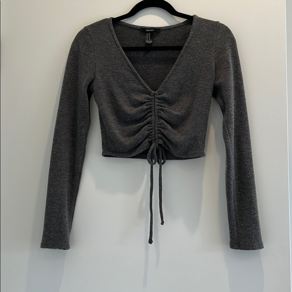 Forever 21 gray cinched sweater LAST CHANCE DONATING END OF FEB IF NOT SOLD